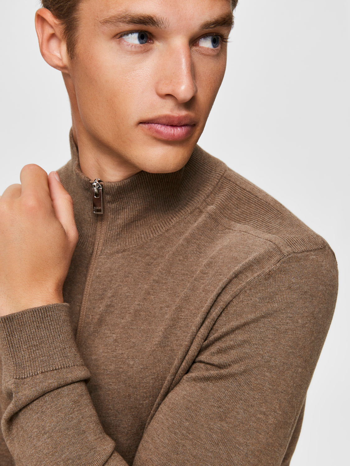 Berg fullzip cardigan  - Brun/ Teak